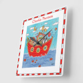 Gepersonaliseerde Ark van Noach Vierkante Klok (Hoek)