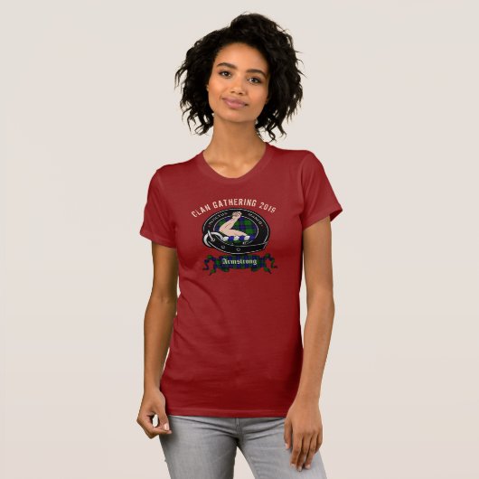 Gepersonaliseerde Armstrong Clan Badge Women's T-S T-shirt (Voorkant volledig)
