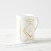 Gepersonaliseerde Art Deco China Mok (Voorkant rechts)