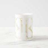 Gepersonaliseerde Art Deco China Mok (Voorkant)