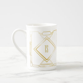 Gepersonaliseerde Art Deco China Mok