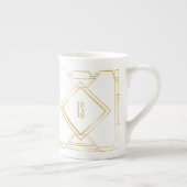 Gepersonaliseerde Art Deco China Mok (Rechts)