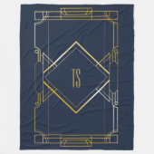 Gepersonaliseerde Art Deco Fleece Deken (Voorkant)