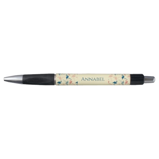 Gepersonaliseerde Art Deco geïnspireerde Flamingo Pen (Voorkant)