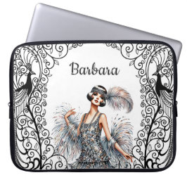 Gepersonaliseerde Art Deco Laptop Sleeve