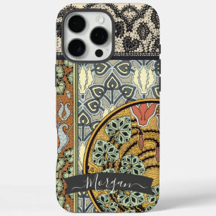 Gepersonaliseerde Art Deco Lelie Patroon iPhone 16 Pro Max Hoesje