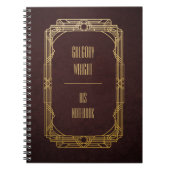Gepersonaliseerde Art Deco Notitieboek (Voorkant)