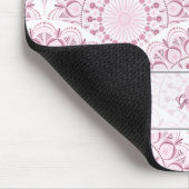 Gepersonaliseerde Art Deco Roze Confetti Lace Mand Muismat (Hoek)