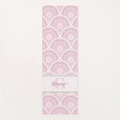 Gepersonaliseerde Art Deco Roze Confetti Lace Mand Yogamat (Voorkant)