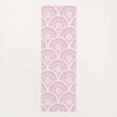 Gepersonaliseerde Art Deco Roze Confetti Lace Mand Yogamat (Achterkant)