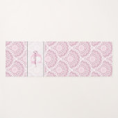 Gepersonaliseerde Art Deco Roze Confetti Lace Mand Yogamat (Voorkant (horizontaal))