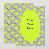 Gepersonaliseerde Art Nouveau Weave Patroon Uitnod Kaart (Voorkant / Achterkant)