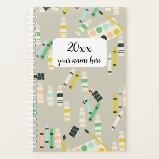 Gepersonaliseerde Art Teacher Planner (Voorkant)