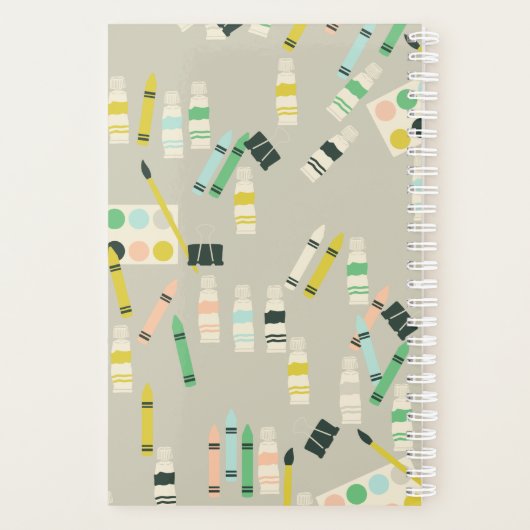 Gepersonaliseerde Art Teacher Planner (Achterkant)