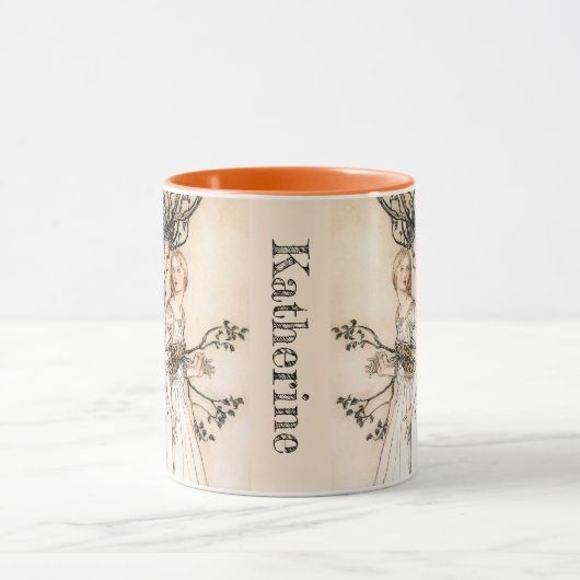 Gepersonaliseerde Arthur Rackham Oude Vrouw in het Mok (Midden)