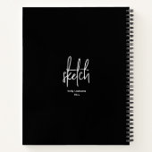 Gepersonaliseerde artiest SketchBook Notitieboek (Achterkant)