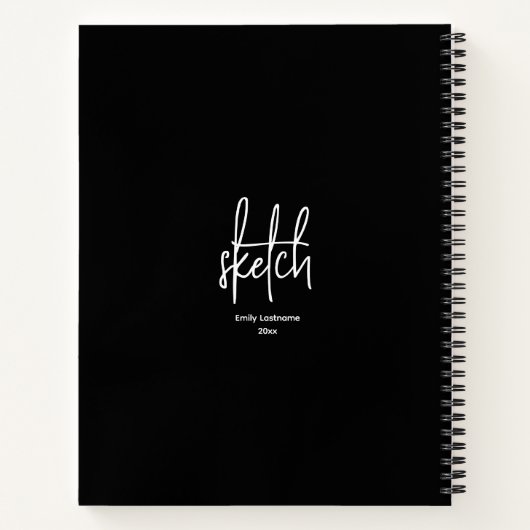 Gepersonaliseerde artiest SketchBook Notitieboek (Achterkant)