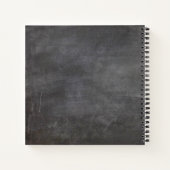 Gepersonaliseerde artiestennaam schetsboek zwart w notitieboek (Achterkant)