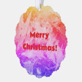 Gepersonaliseerde artistieke kerst ornament kaart (Links)