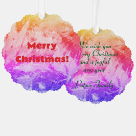 Gepersonaliseerde artistieke kerst ornament kaart