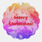 Gepersonaliseerde artistieke kerst ornament kaart (Voorkant)