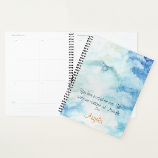 Gepersonaliseerde artistieke Owl Rumi Planner (Display)