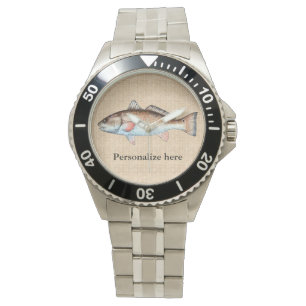 Gepersonaliseerde artistieke roodbaars horloge