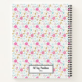 Gepersonaliseerde artistieke roze witboek notitieboek (Achterkant)