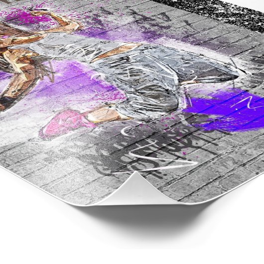 Gepersonaliseerde artistieke straat kunst schilder foto afdruk (Hoek)