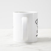 Gepersonaliseerde arts geblokt grote koffiekop (Achterkant)