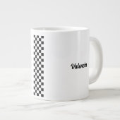 Gepersonaliseerde arts geblokt grote koffiekop (Voorkant rechts)