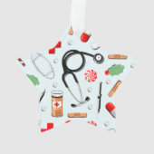 Gepersonaliseerde arts ornament (achterkant)