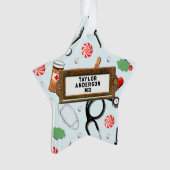 Gepersonaliseerde arts ornament (voorkant)