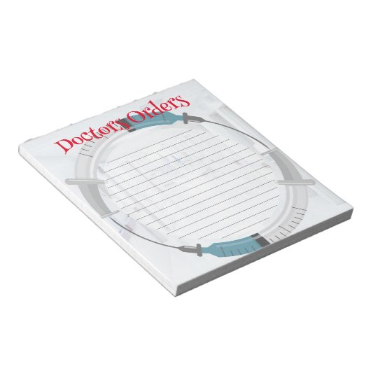 Gepersonaliseerde Artsen Orders Notitieblok (Schuin)