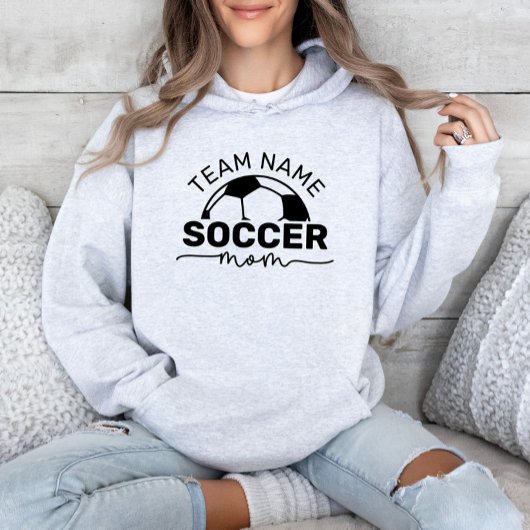 Gepersonaliseerde Ash Grijs Voetbal Mom Sweatshirt