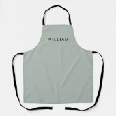 Gepersonaliseerde ash & naam monogram | Elegant ge Schort (Voorkant)