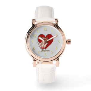 Gepersonaliseerde ASL I Love You Watch Horloge