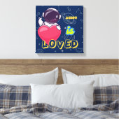Gepersonaliseerde Astronaut Affirmatie Kunst | gel Canvas Afdruk (Insitu (Slaapkamer))