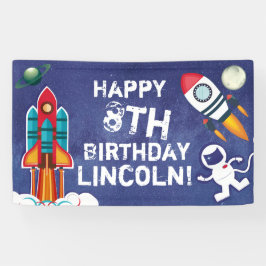 Gepersonaliseerde astronaut buitenruimte Happy Bir Spandoek