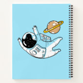 Gepersonaliseerde astronaut buitenruimte notitieboek (Achterkant)