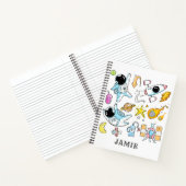 Gepersonaliseerde astronaut buitenruimte notitieboek (Binnen)