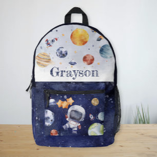Gepersonaliseerde Astronaut Planet Galaxy Kinder Bedrukte Rugzak