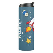 Gepersonaliseerde Astronaut Space School benodigdh Thermosbeker (Gedraaid links)