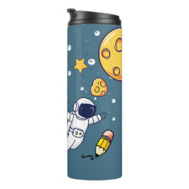 Gepersonaliseerde Astronaut Space School benodigdh Thermosbeker