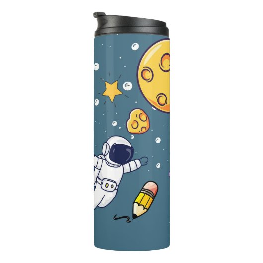 Gepersonaliseerde Astronaut Space School benodigdh Thermosbeker (Geroteerd rechts)