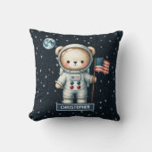 Gepersonaliseerde astronaut Teddy Bear Kussen Baby (Voorkant)