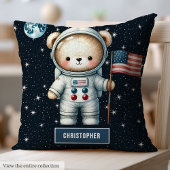 Gepersonaliseerde astronaut Teddy Bear Kussen Baby