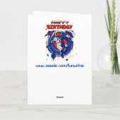 Gepersonaliseerde Astronaut thema verjaardag Kaart (Achterkant)