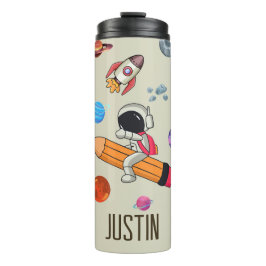 Gepersonaliseerde astronauten en planeten terug na thermosbeker