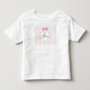 Gepersonaliseerde Athena Baby Girl Nursery Bow & G Kinder Shirts